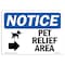 Signmission Sign, 7" H, Rigid Plastic, Pet Relief Area (Right Arrow) Sign, Landscape, L-17227 OS-NS-P-710-L-17227 - alternate 1